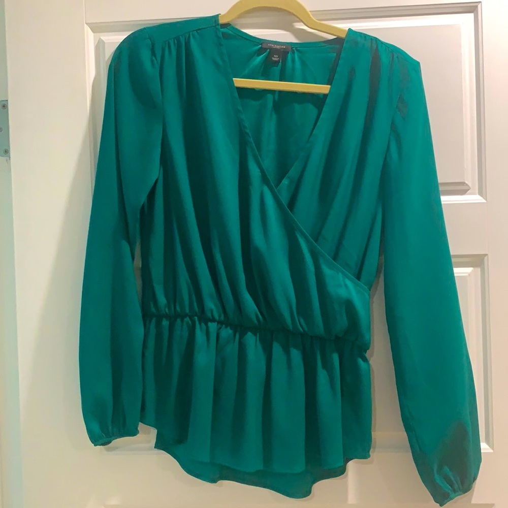 Ann Taylor green shirt size small